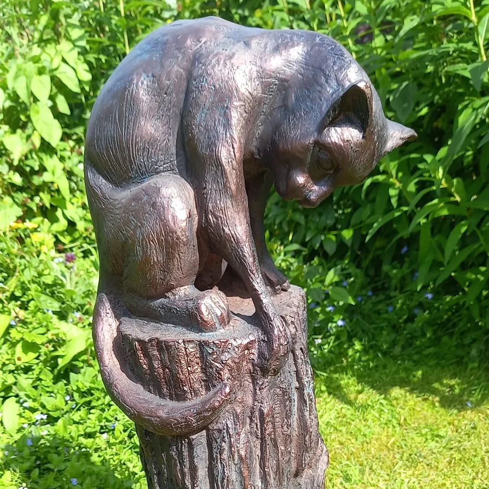 Cat and Mouse Sculpture