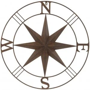 Rust Coloured Metal Compass Screen