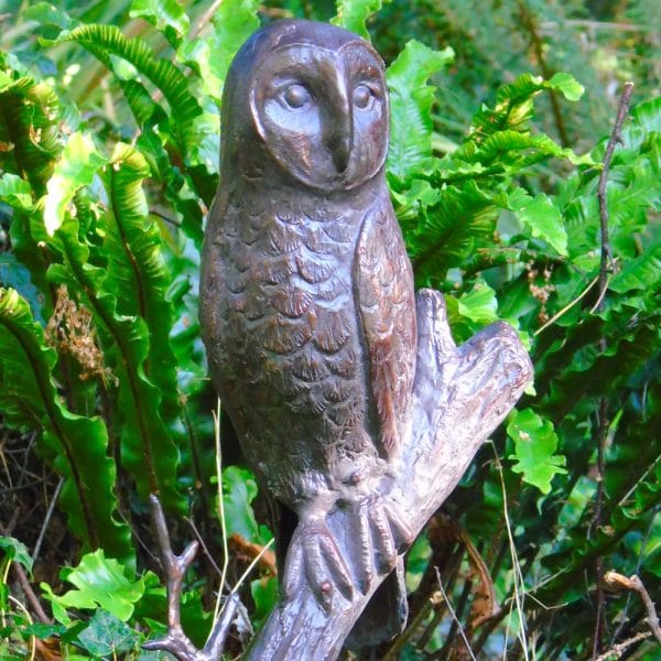 Owl on branch Sculpture