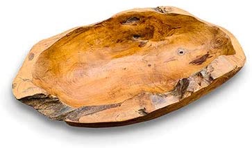 Long Teak Serving Display Bowl - Carved from Large Teak Roots - Image 2