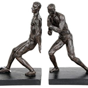 Bronze Gymnastic Men Bookends, for bookcases and offices