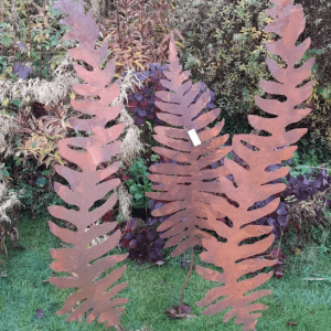 Rustic Fern Border Stakes Trellis Set of 3