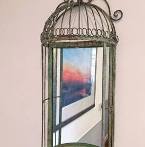 birdcage mirror display shelf
