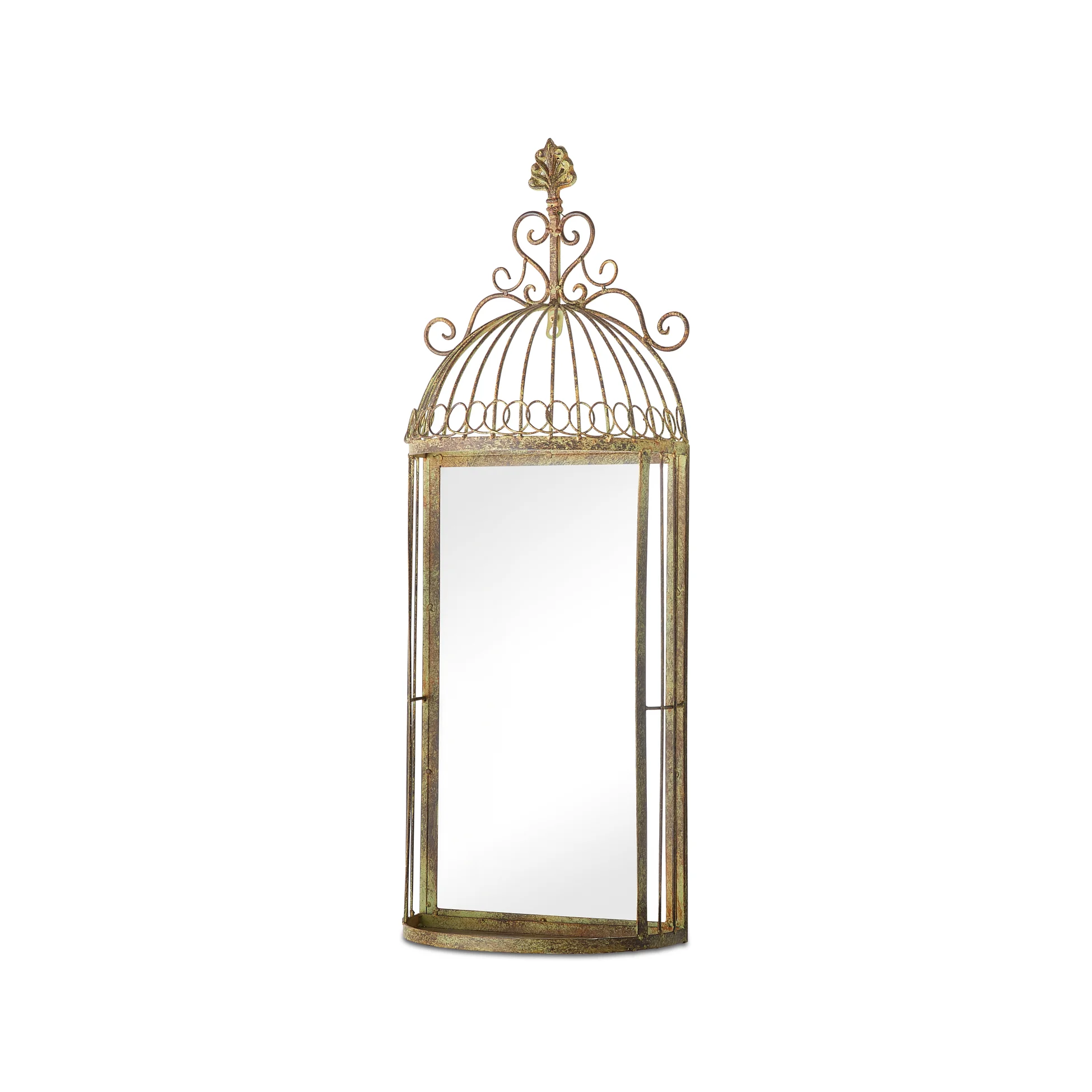 birdcage mirror display shelf