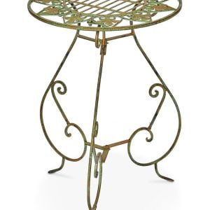 Garden Table in Verdigris Metal