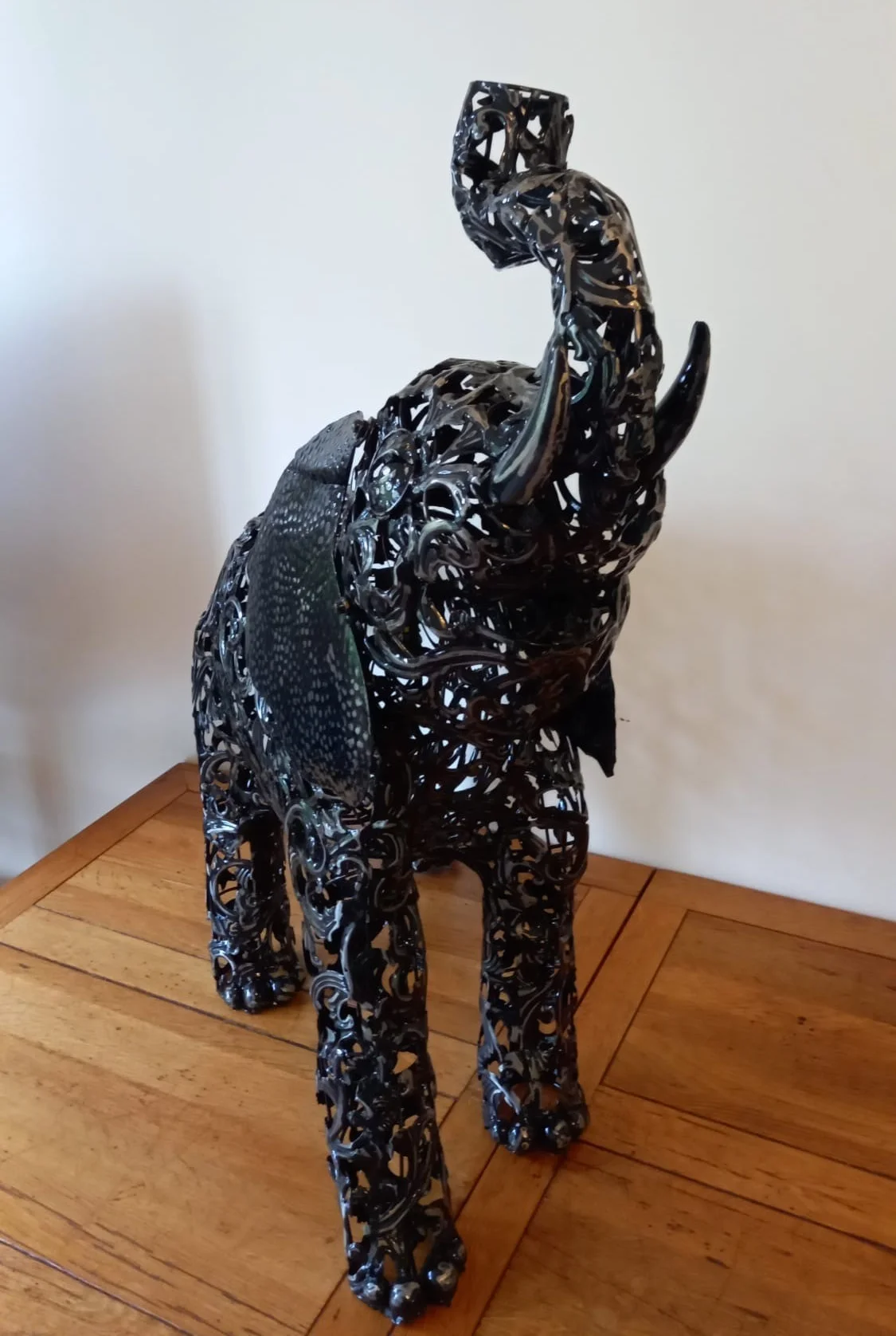 Elephant Filigree Metal Sculpture Garden Ornament - Image 7