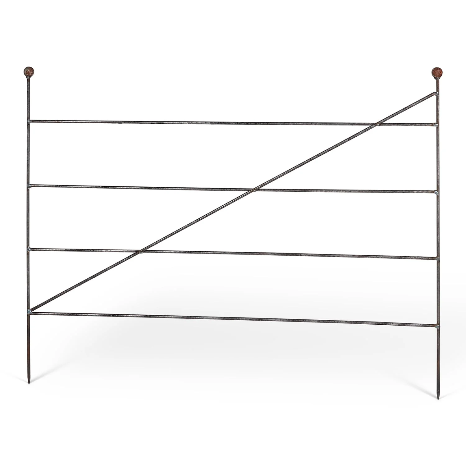 Decorative Metal Fence in a Grey Rustic Metal - 60cm Wide - Image 8