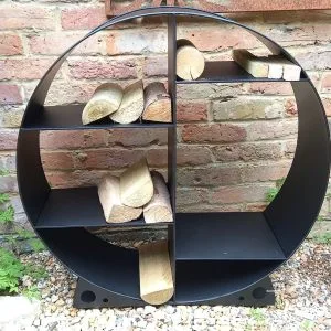 80cm Log Store - Available in Rustic and Black Finish!