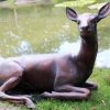 Doe Deer Laying Garden Sculpture Ornament in Hand cast Aluminium - Image 3