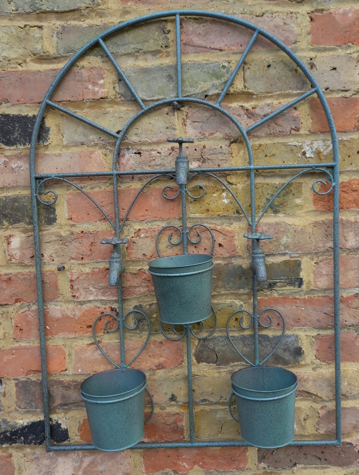Plant Pot Wall Hanger with Three Decorative Taps - Image 2