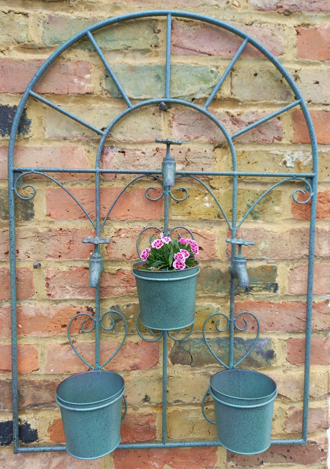 Plant Pot Wall Hanger with Three Decorative Taps - Image 4