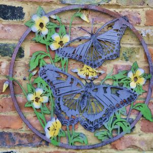 Wild Butterflies Wall Art Round Screen Plaque