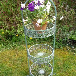 Fleur-de-Lys Pot Stand Three Tiered Garden Décor
